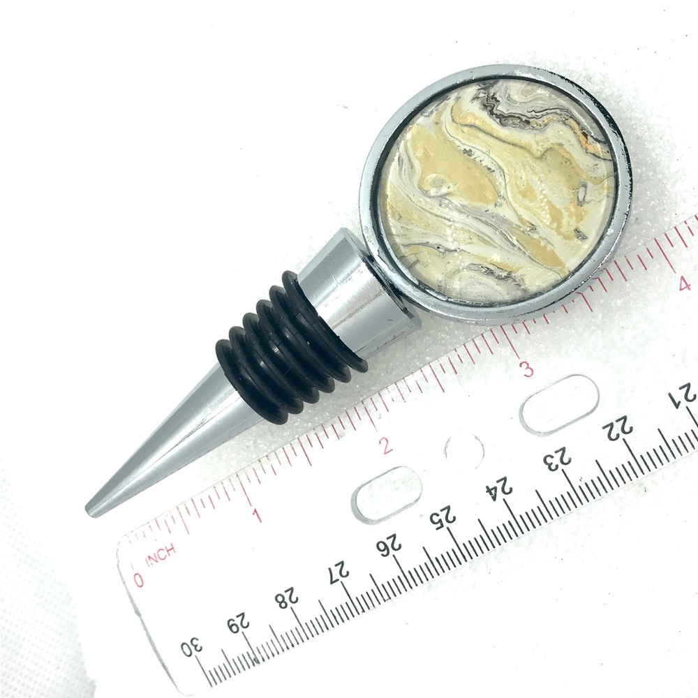 Wine bottle stopper handmade glass dome 36mm